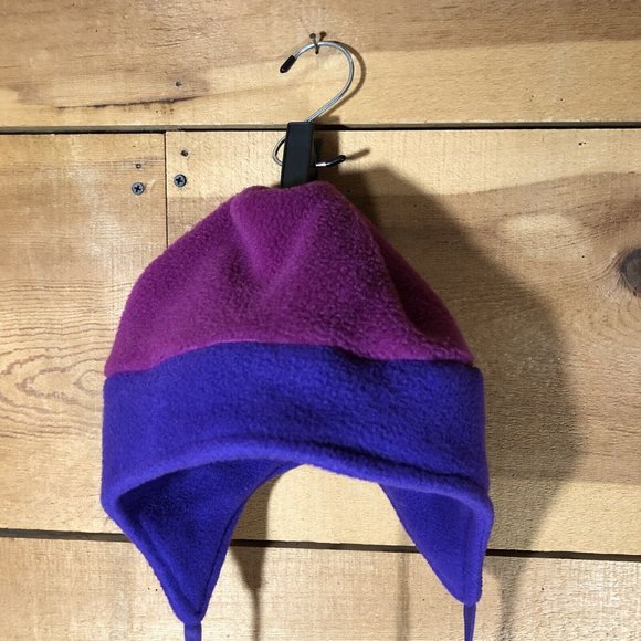 Vintage L.L. Bean Freeport Maine Fleece Womens Size S/M Snow Hat Beanie 2 Tone - Picture 10 of 10